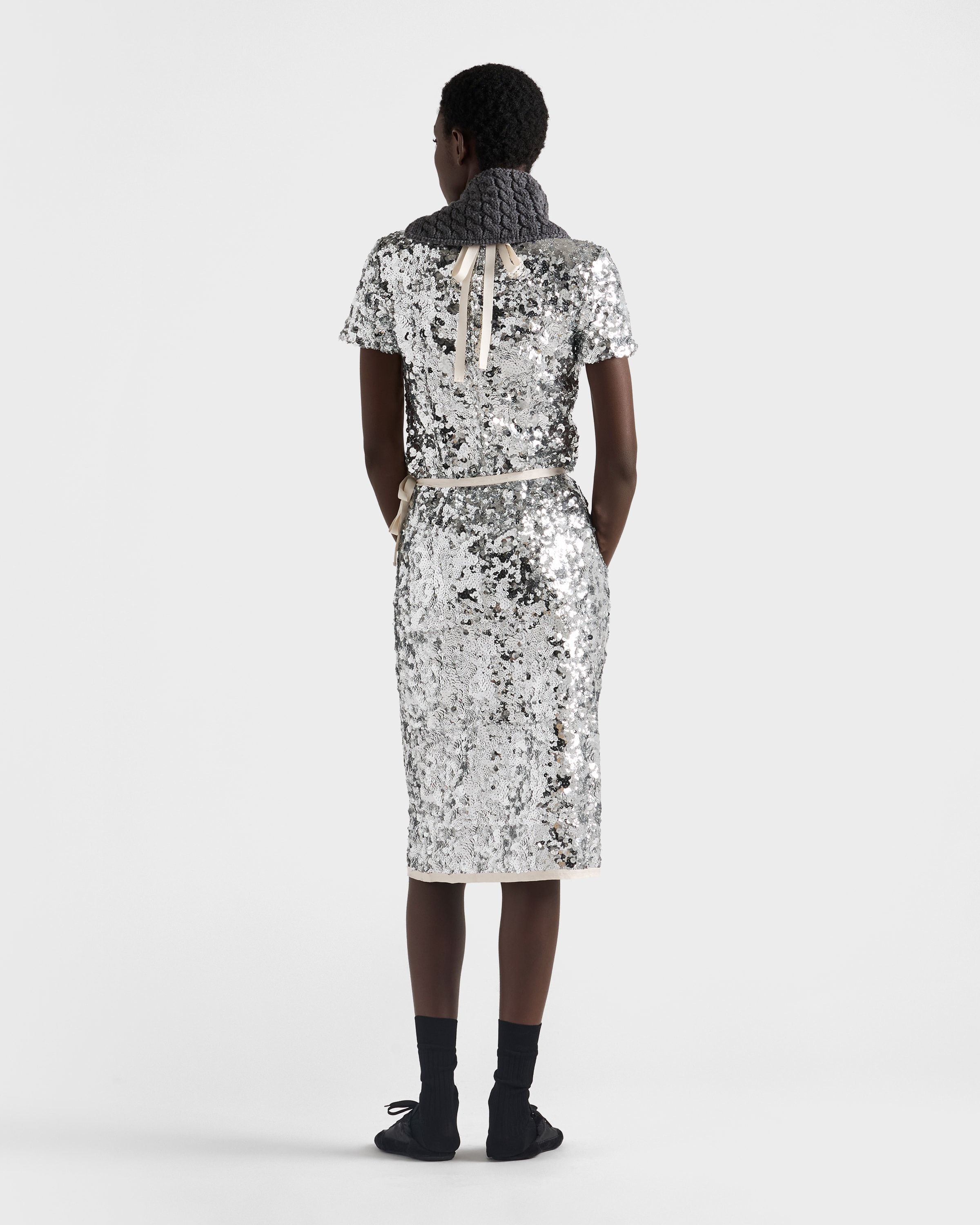 Embroidered sequin skirt - 5