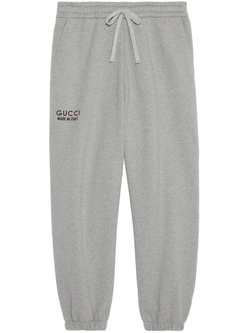 logo-print cotton track pants - 1