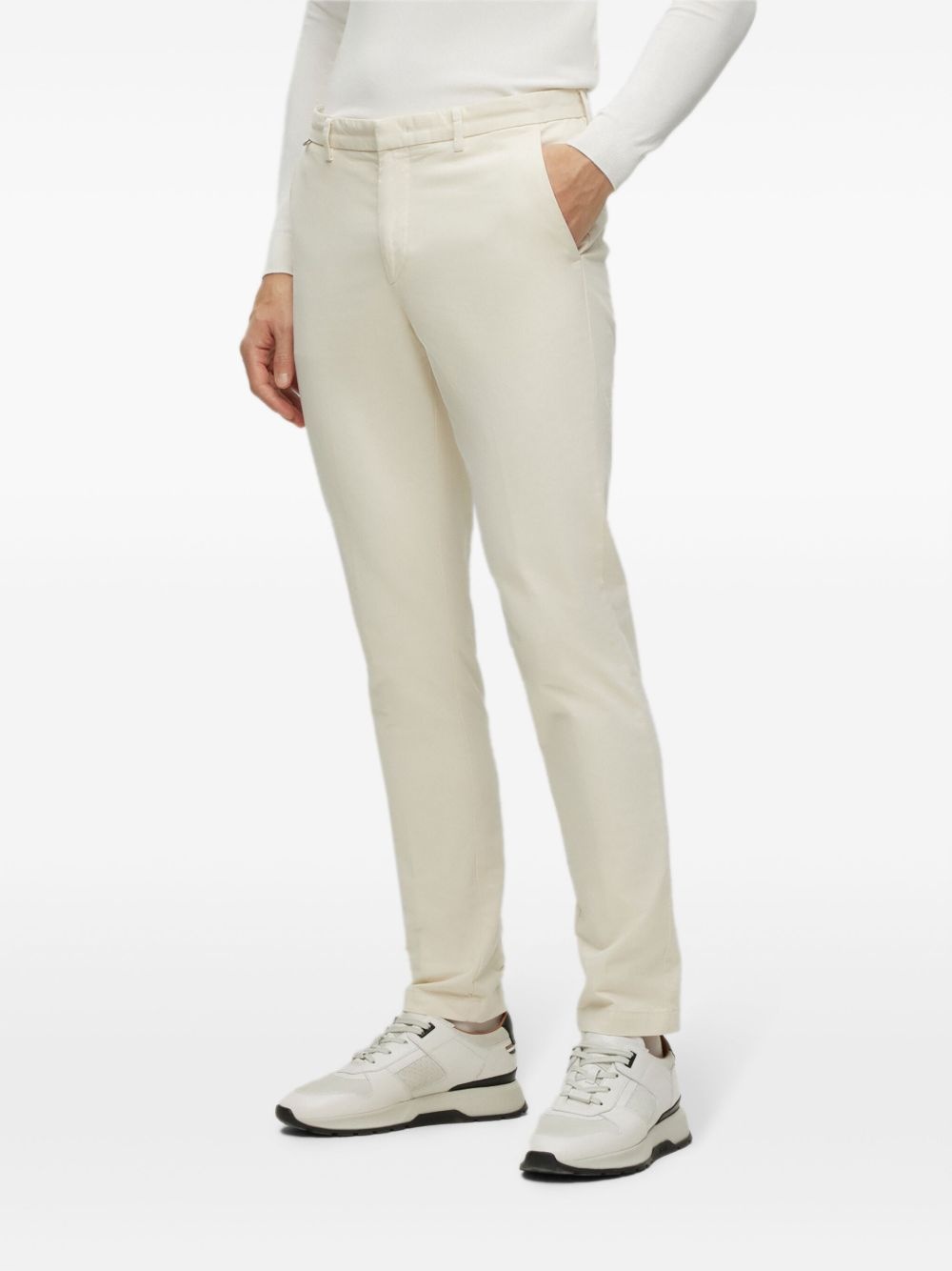 mid-rise slim-cut trousers - 3