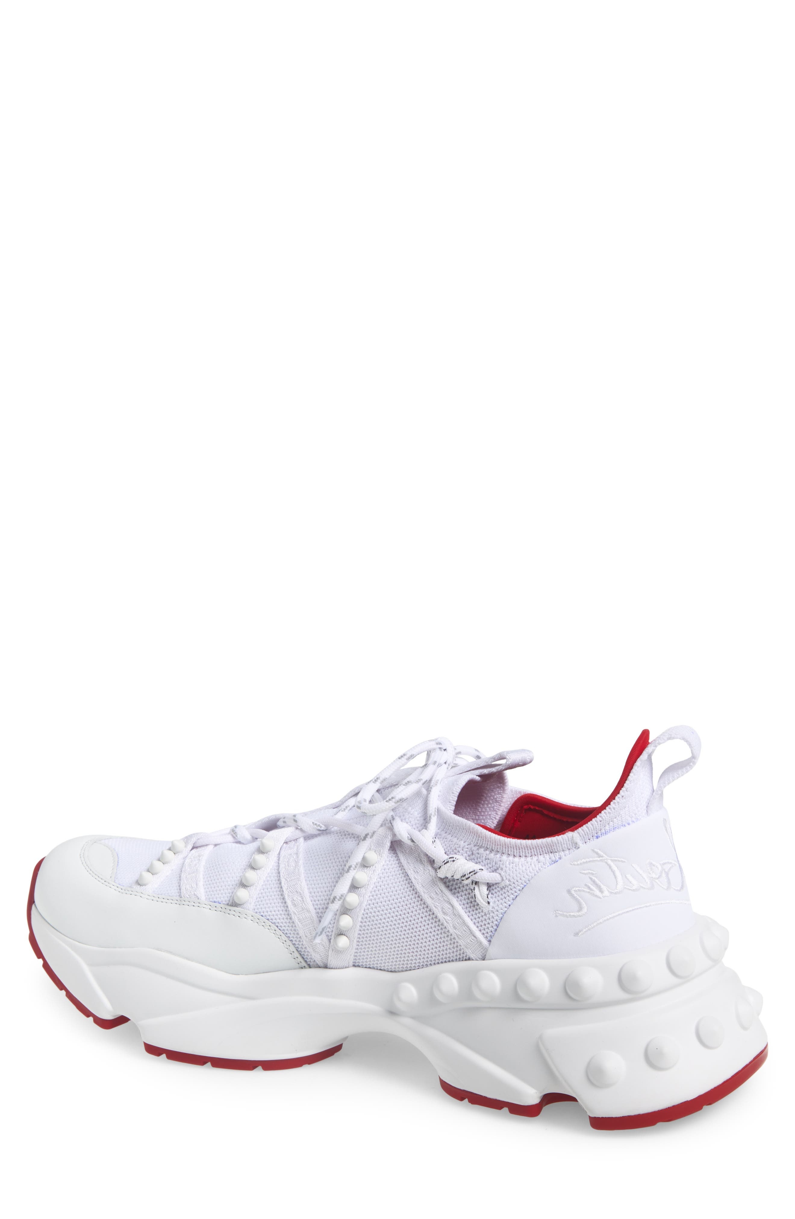 Christian Louboutin Trailnrun Spike Sneaker in Wh01-White at Nordstrom - 2