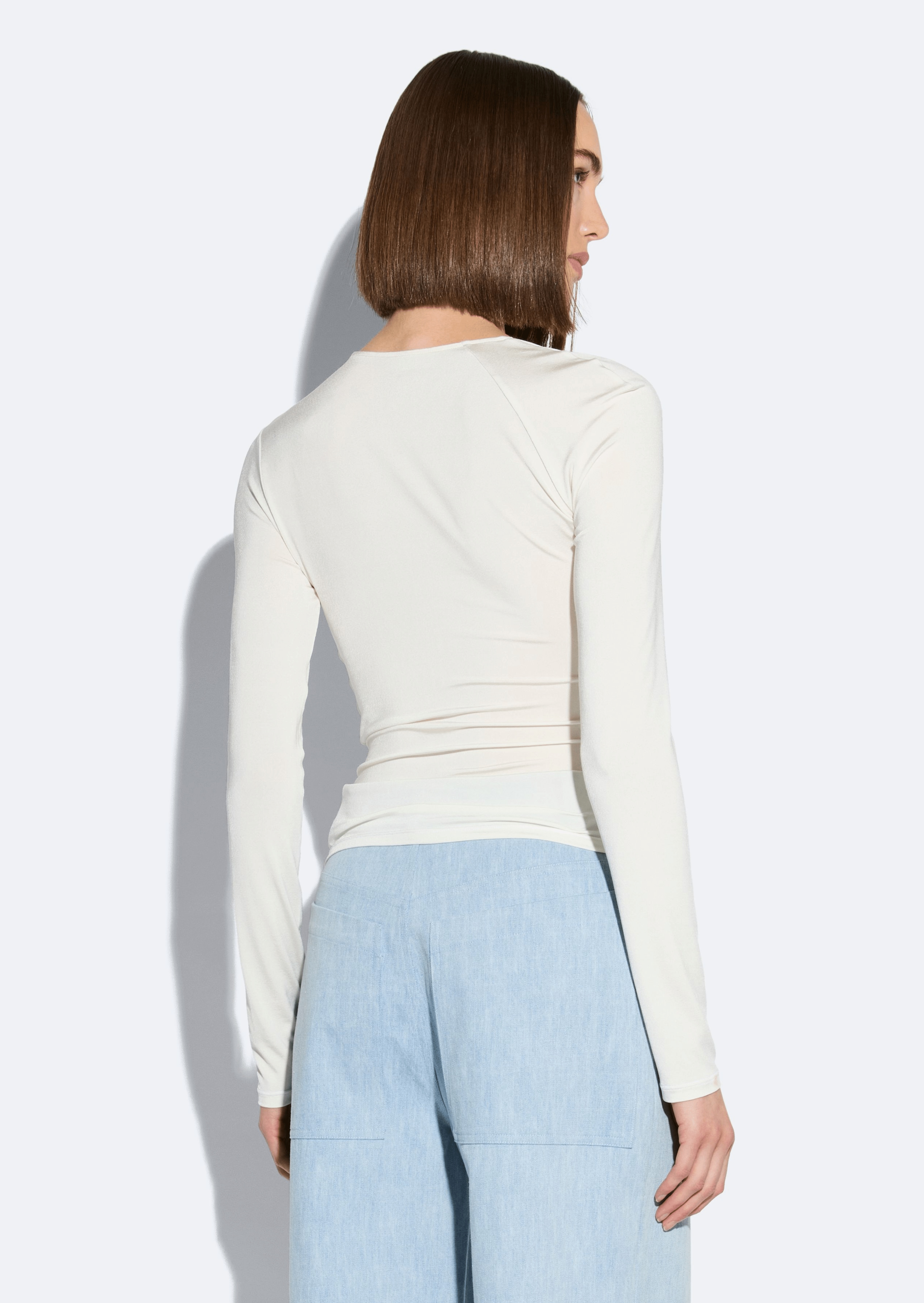 Jersey Asymmetrical Ruched Top - 3