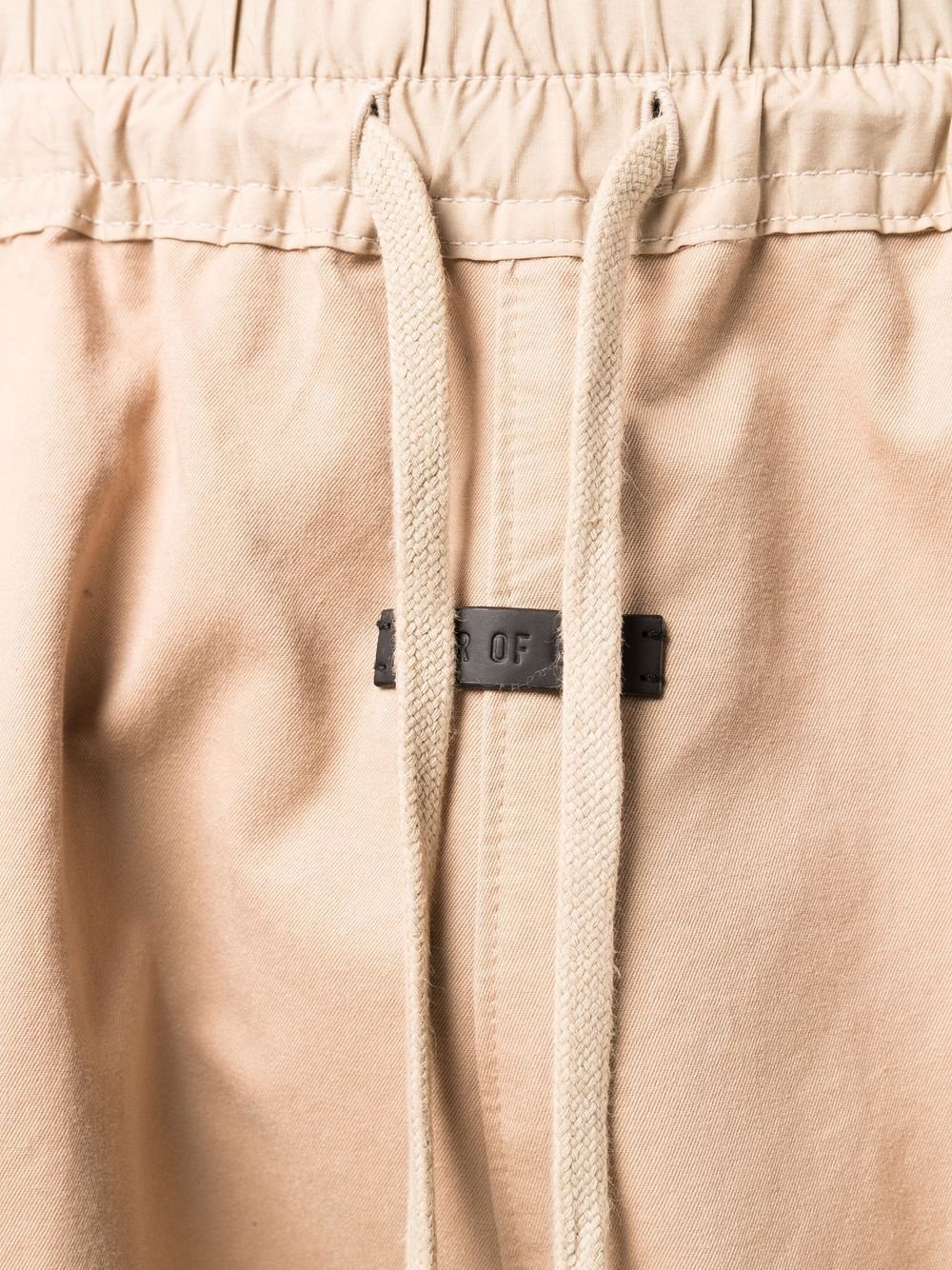 logo-patch drop-crotch track shorts - 5