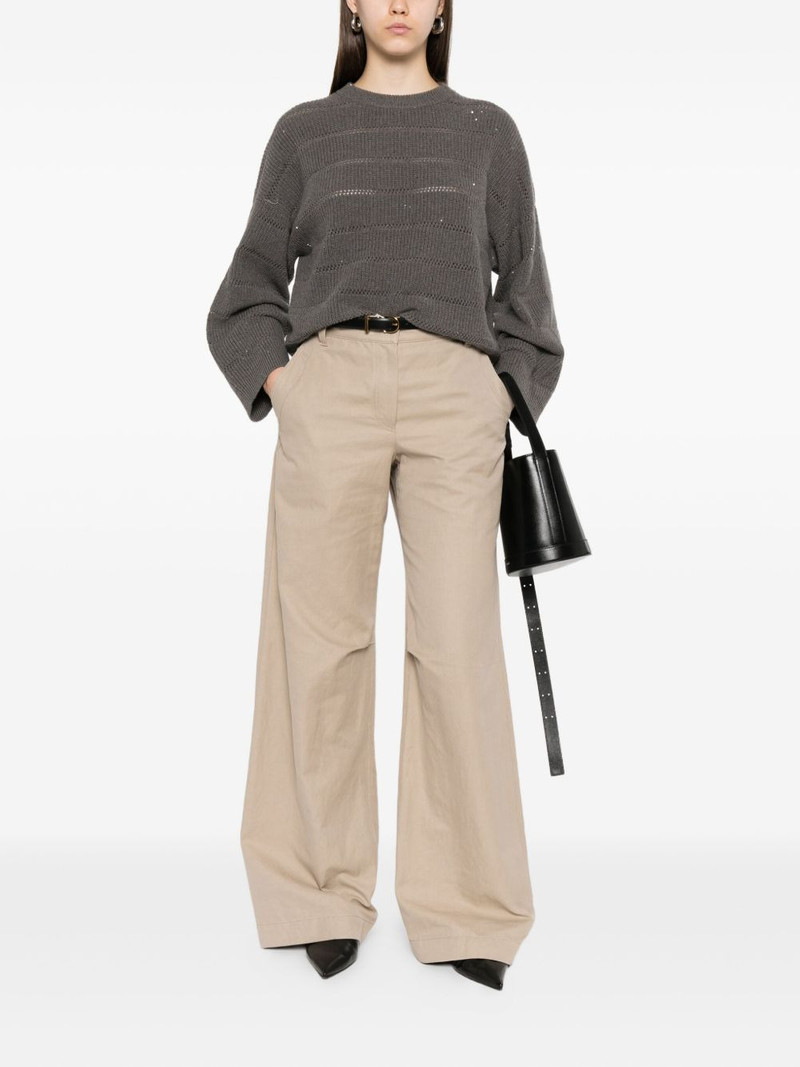 Brunello Cucinelli sequin-embellished knit sweater outlook