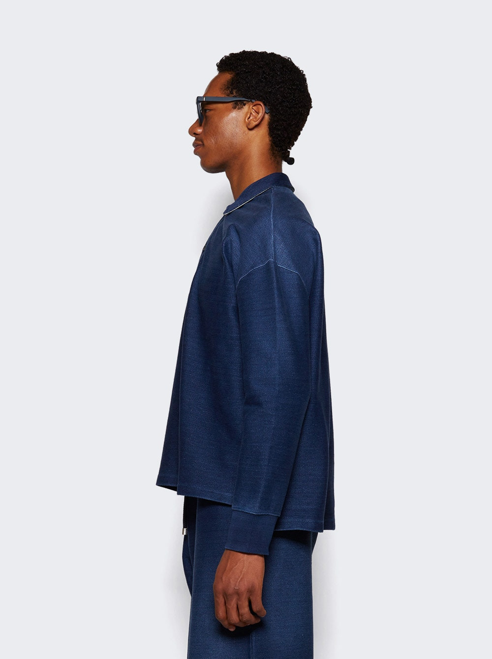 Polo Sweatshirt Indigo Blue - 3