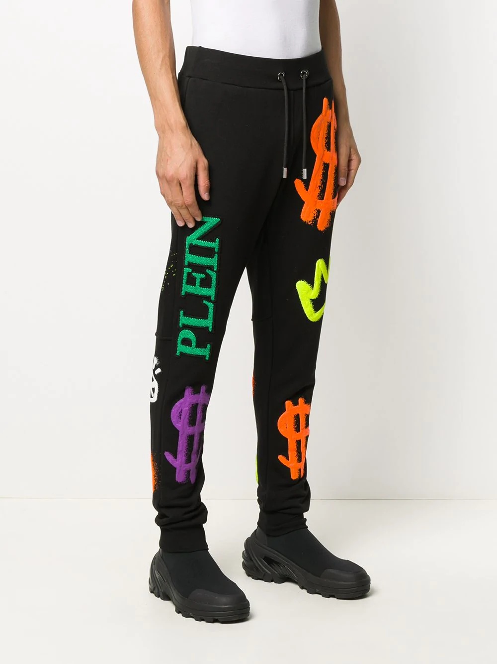 graffiti-print track trousers - 3