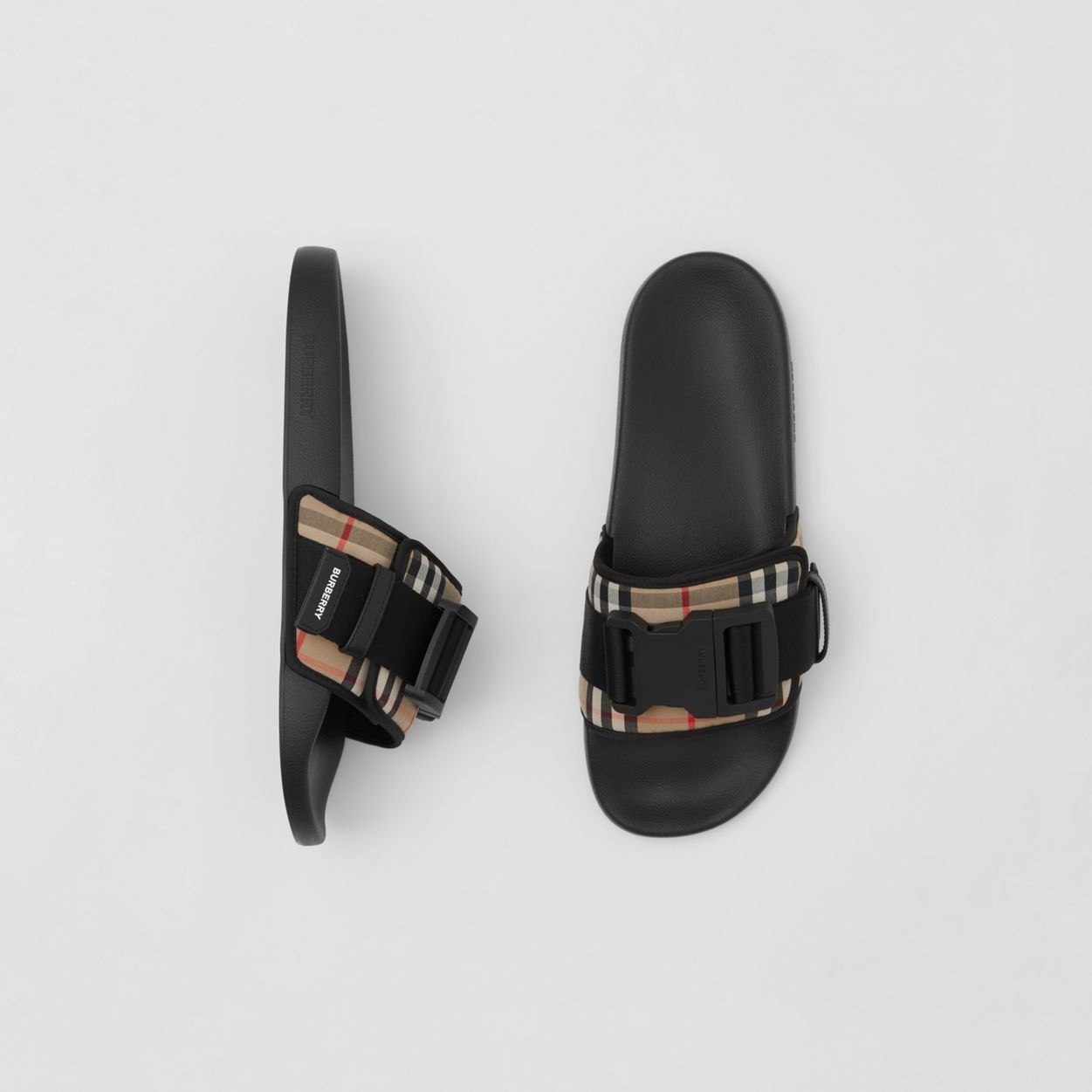 Burberry Slide Buckle Reversible Leather Belt on SALE