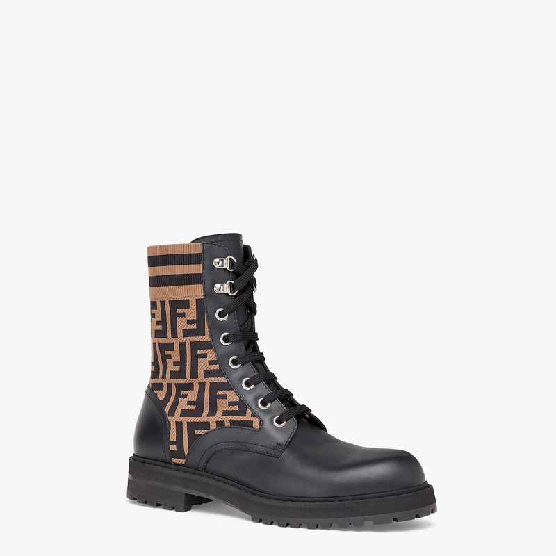 Black leather biker boots 2