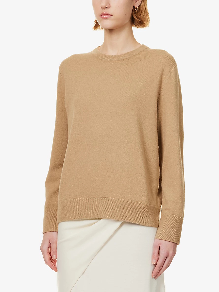Relaxed-fit round-neck stretch wool-blend jumper - 3