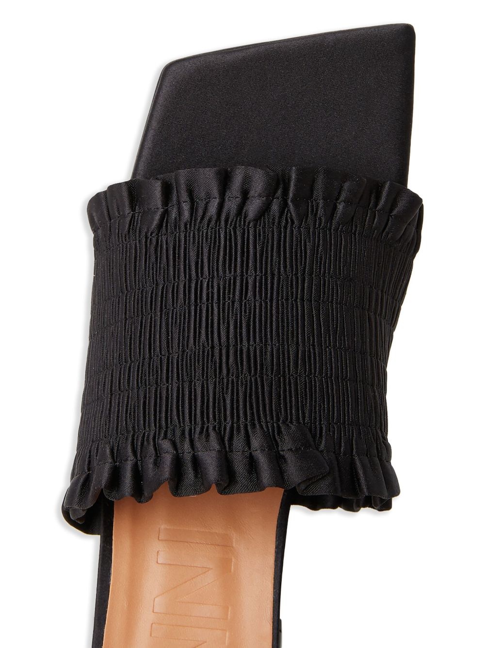 Shirred satin mules - 7
