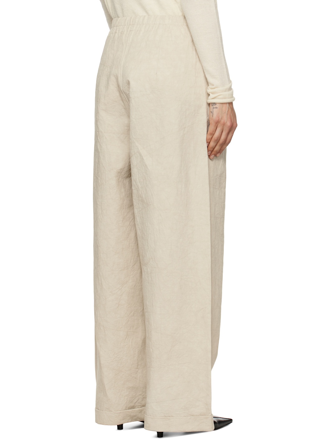 Beige Tall Trousers - 3