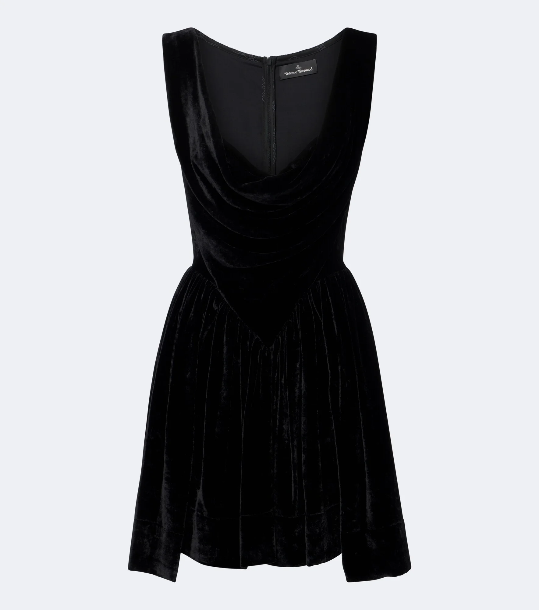 Sunday draped velvet minidress - 1