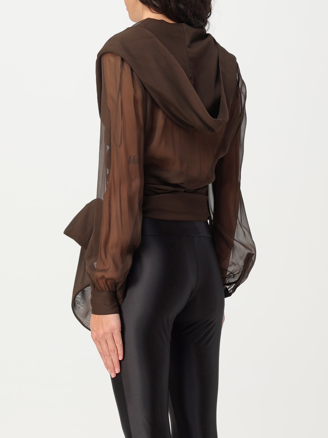 Saint Laurent blouse in organic silk with hood - 3