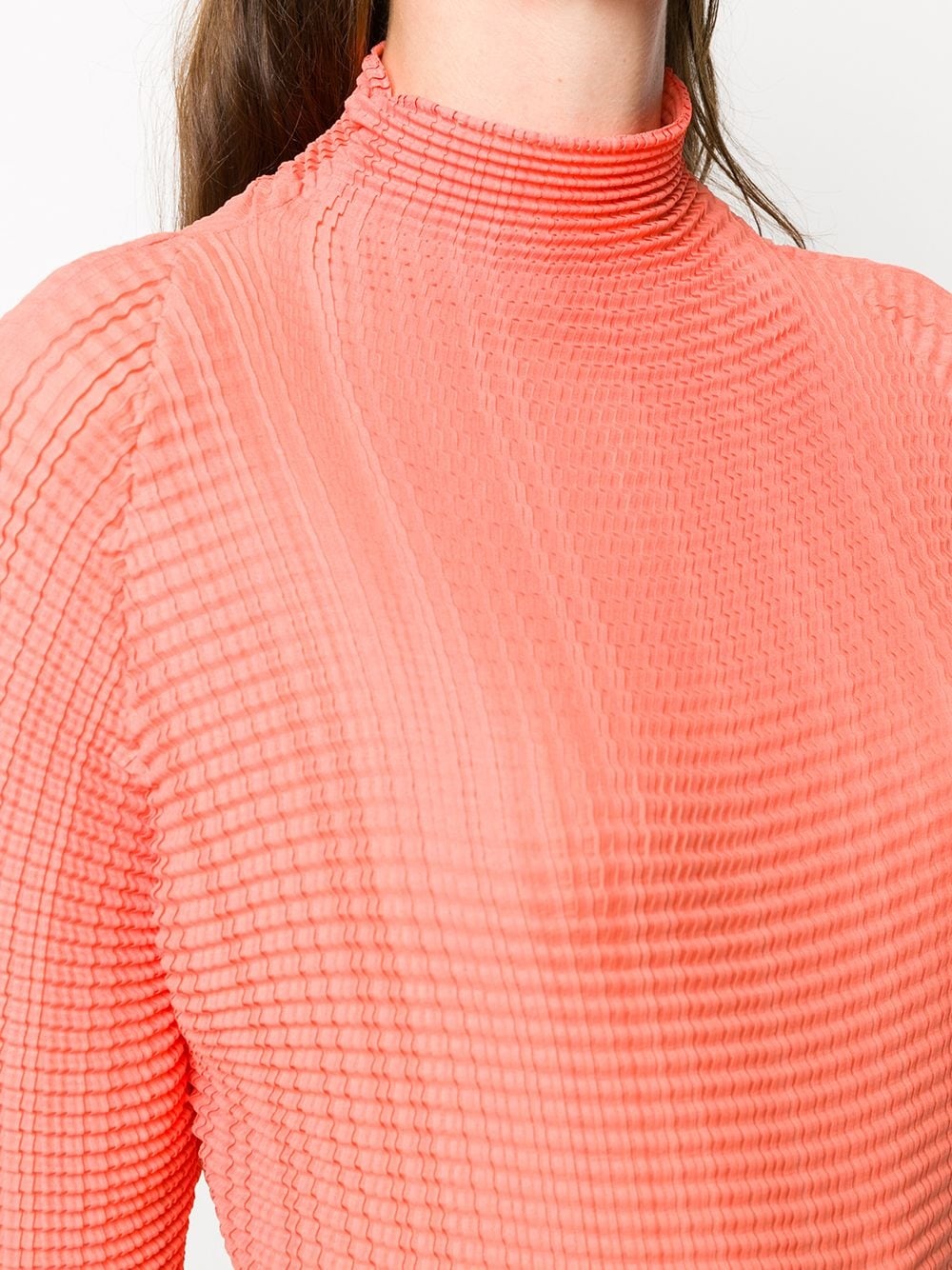 pleated long-sleeved top - 5