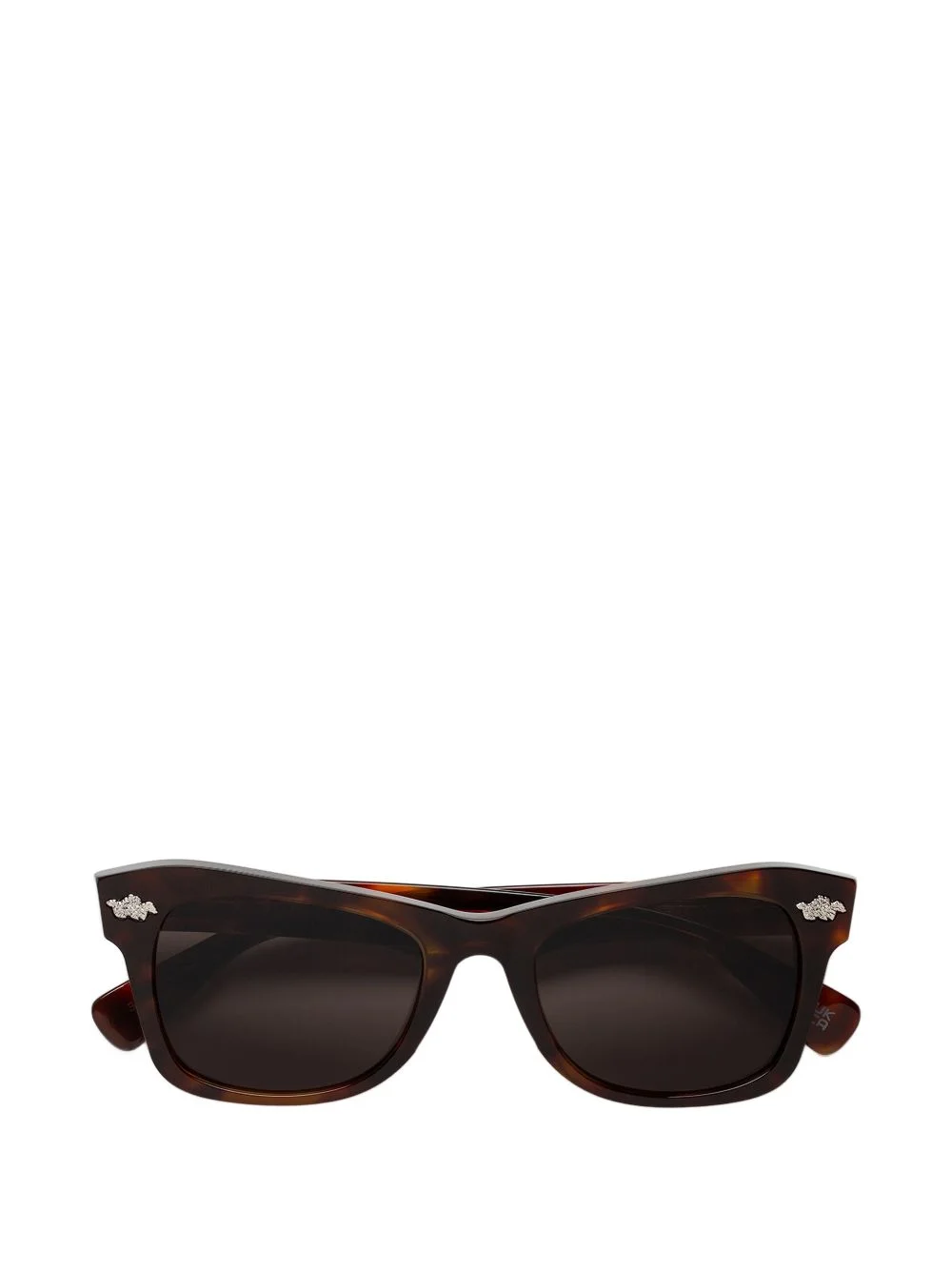 tortoiseshell-effect rectangle-frame sunglasses - 1