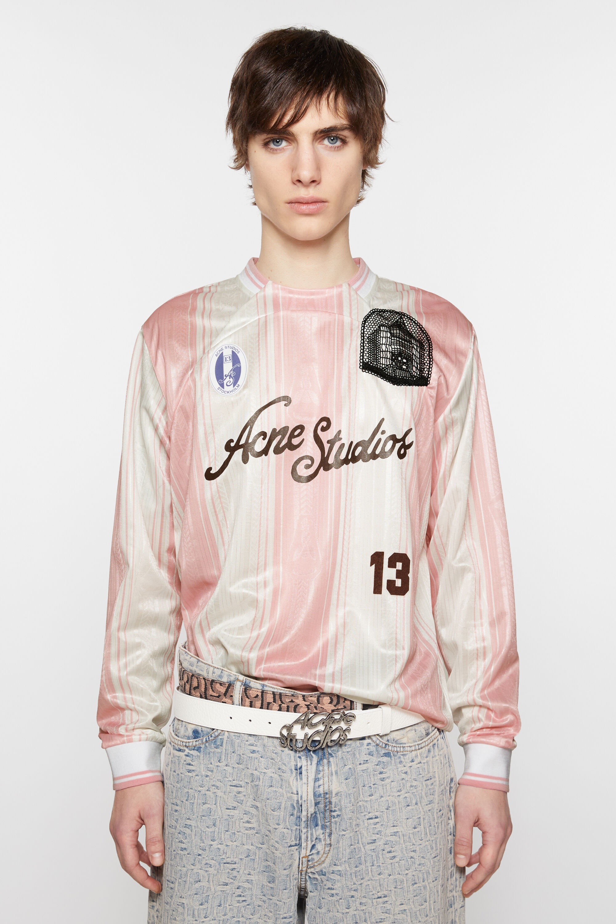 Logo long sleeve t-shirt - Pink/white - 2