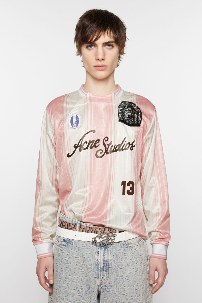 Acne Studios Logo long sleeve t-shirt - Pink/white outlook
