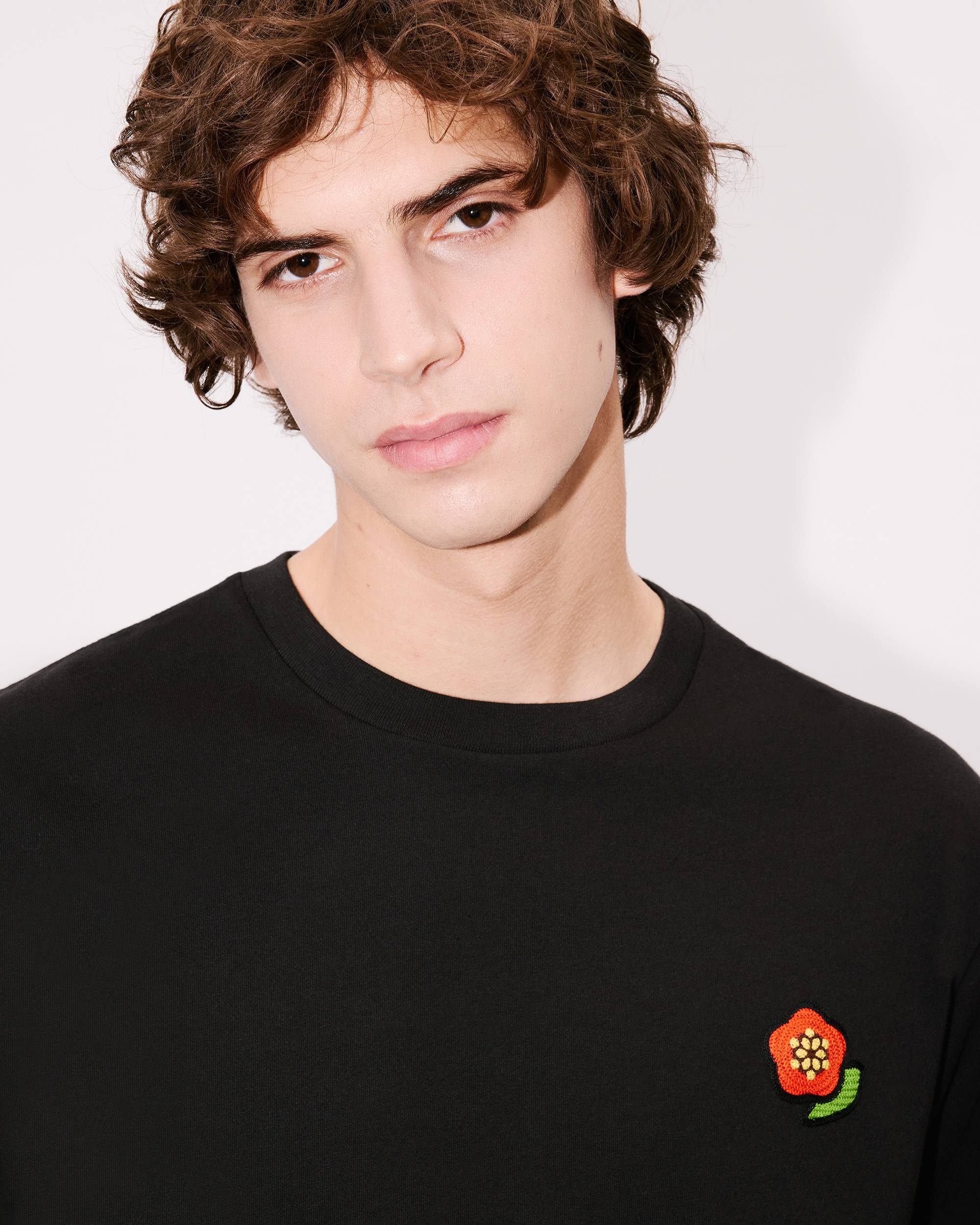 'KENZO Pop' embroidered T-shirt with badge effect in cotton - 6