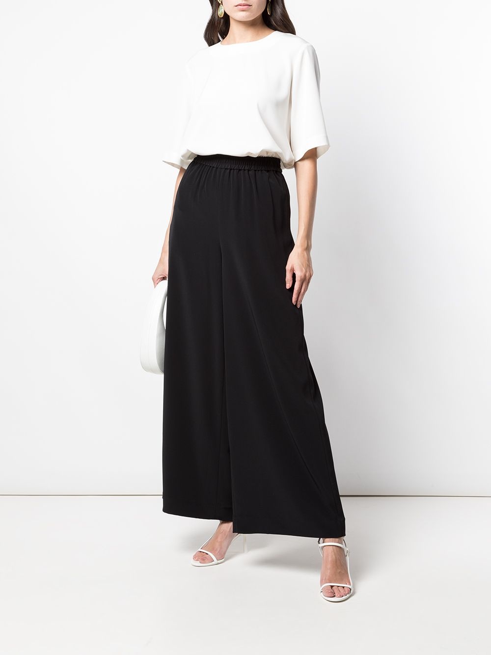 high waisted palazzo trousers - 2