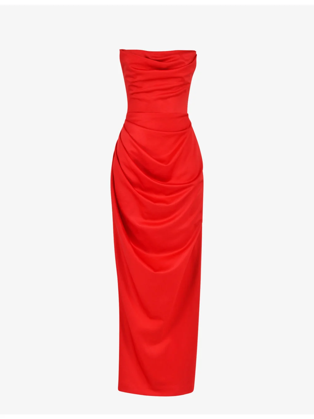 Adrienne strapless corset stretch-satin maxi dress - 1