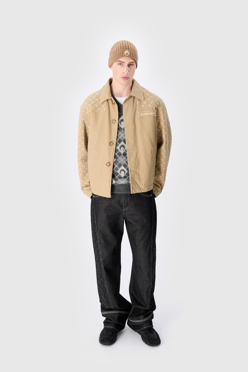 Marine Serre Moon Jacquard Twill Workwear Jacket outlook
