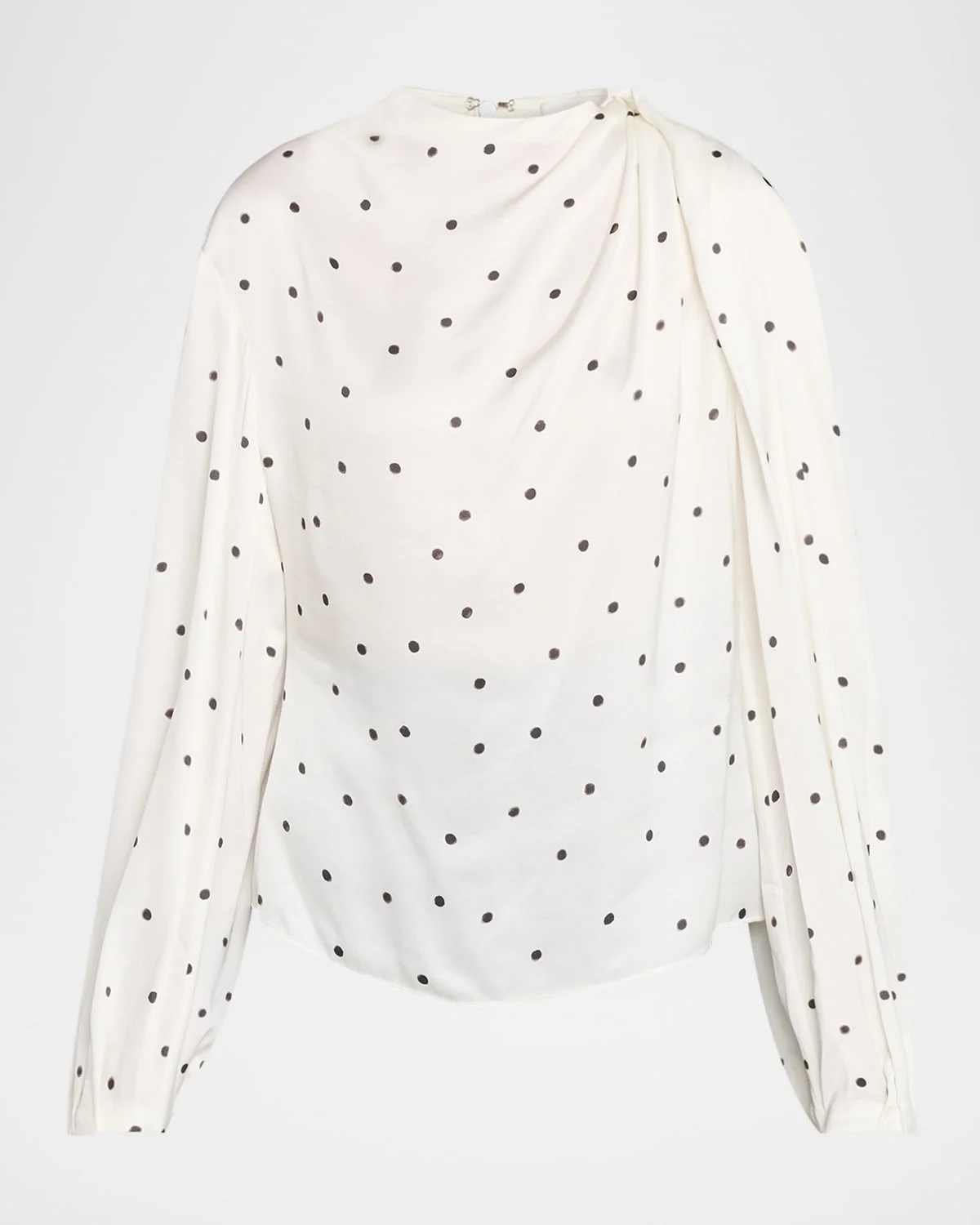 Blaire Polka-Dot Satin Blouse - 1