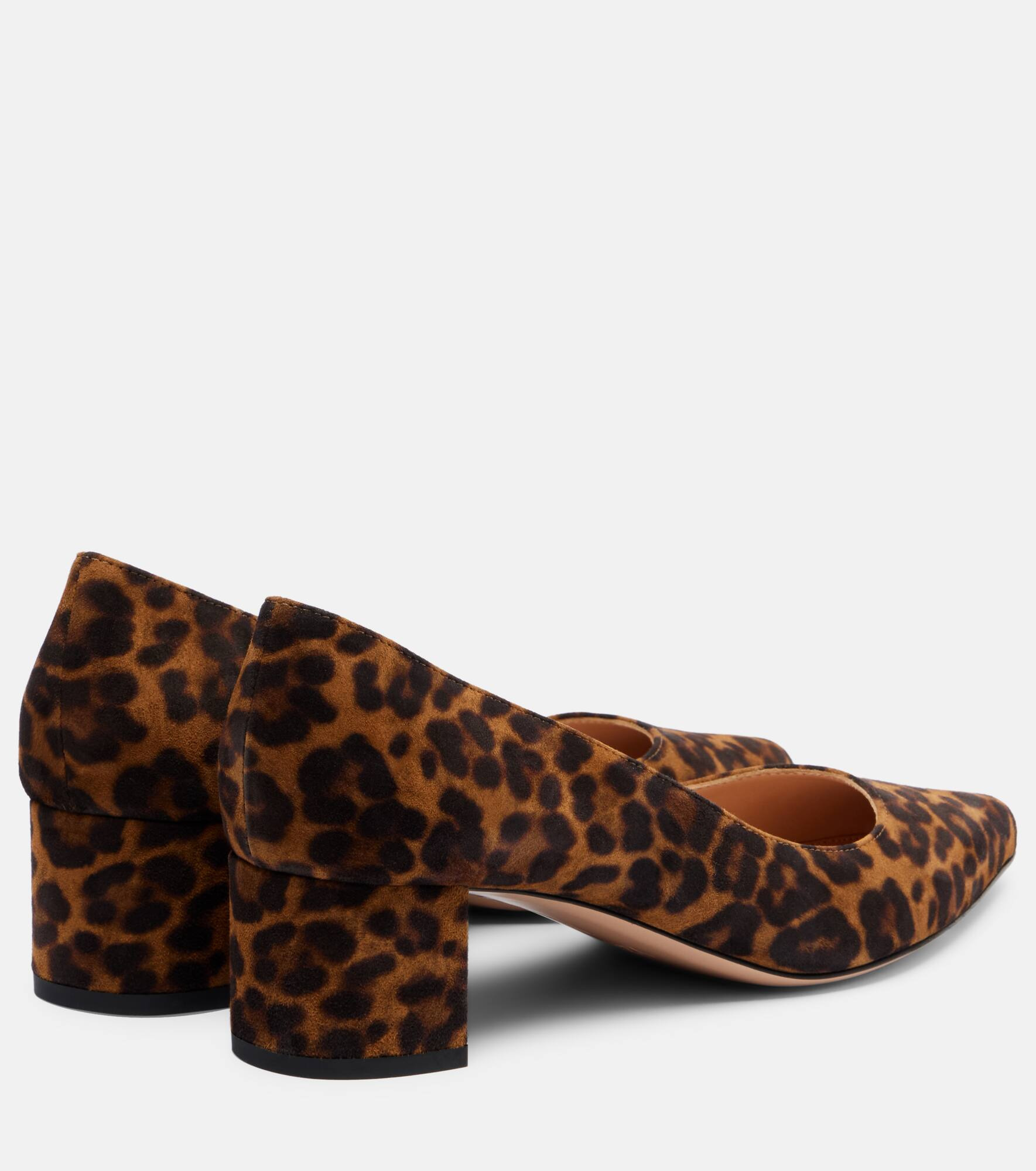 Piper 45 leopard-print suede pumps - 2