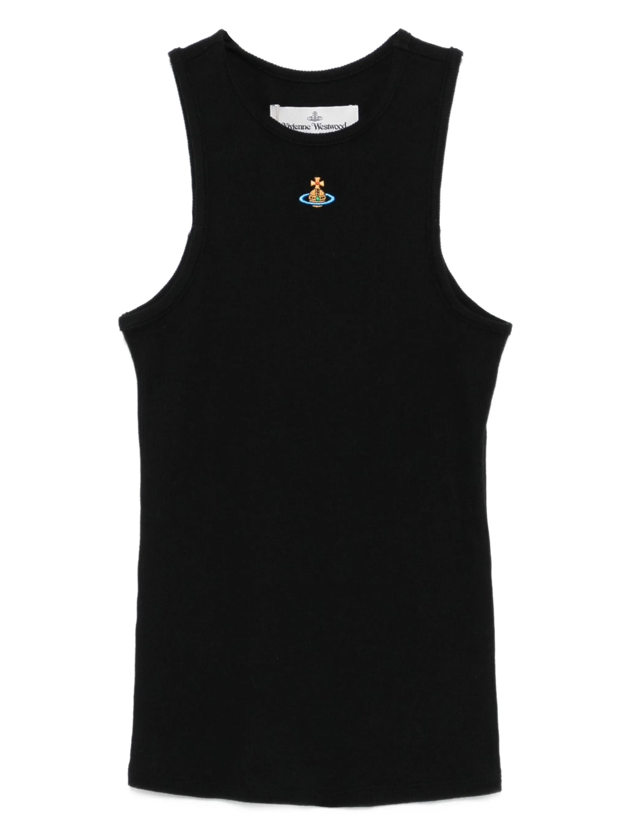 Vivienne Westwood 90s Orb-embellished Ribbed Tank Top - 1
