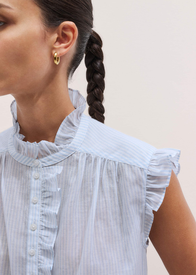 ME+EM Soft Stripe Blouse outlook