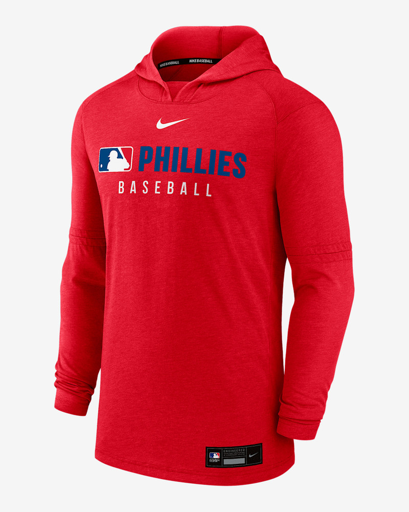 Philadelphia Phillies Authentic Collection Men's Nike Dri-FIT MLB Pullover Hoodie 1