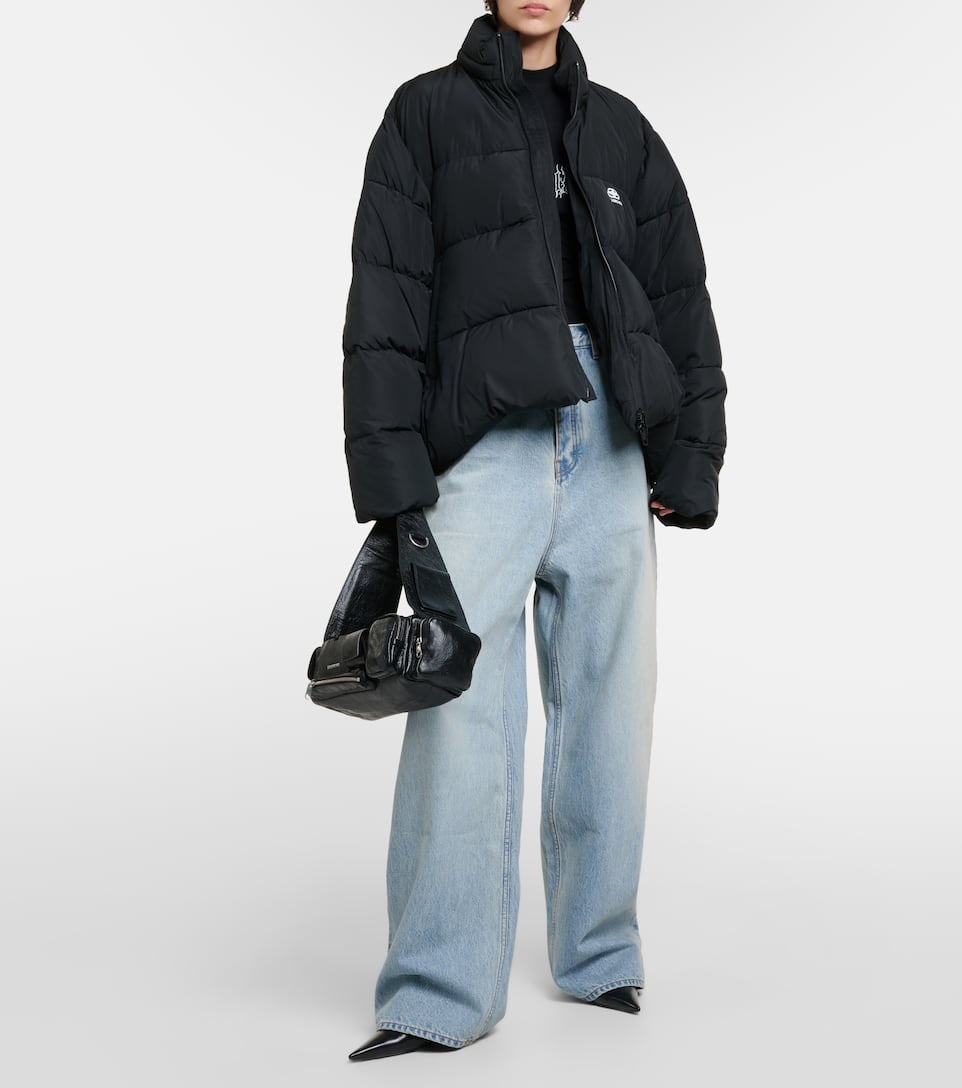 BALENCIAGA C-SHAPE puffer micro-faille jacket | mytheresa