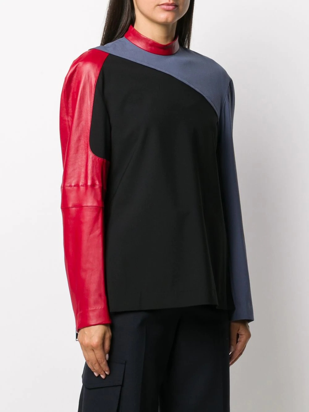 panelled colour-block sweatshirt - 3