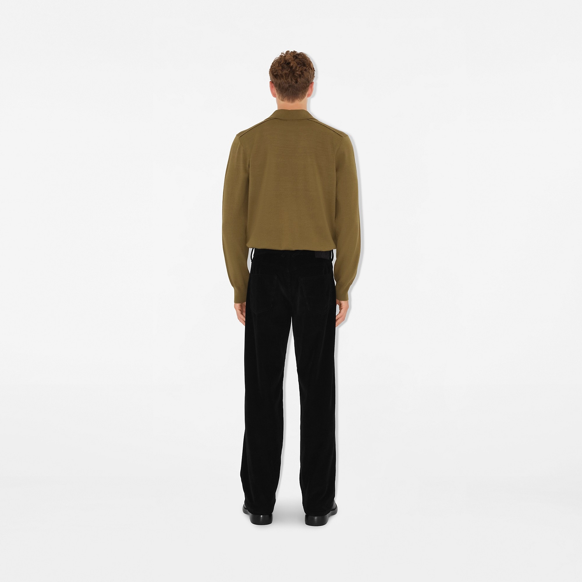 Long-sleeve Wool Polo Shirt - 4