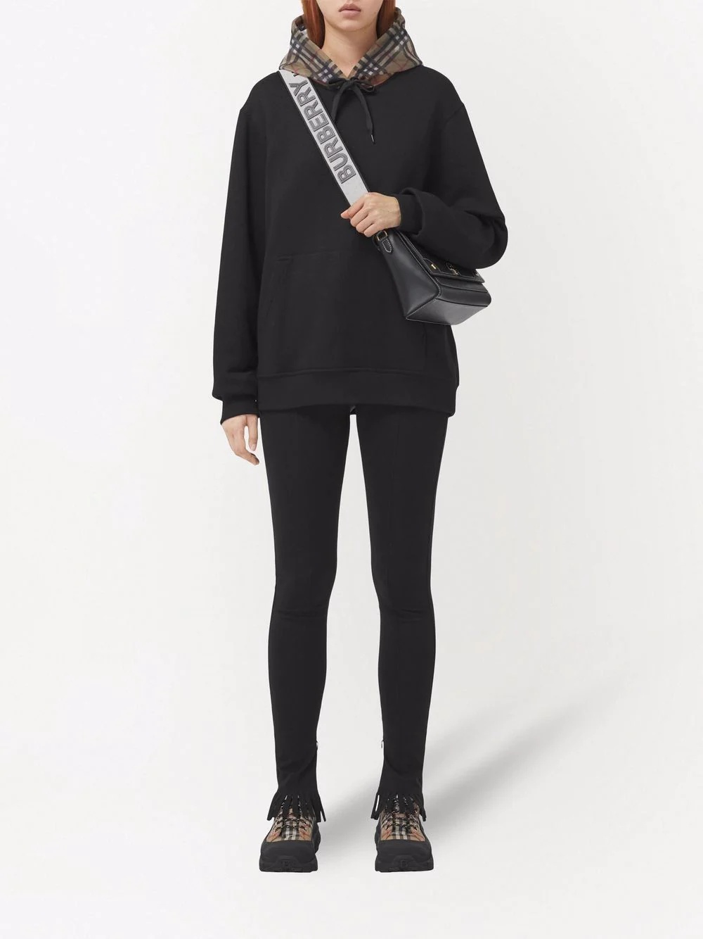 check-hood hoodie - 2