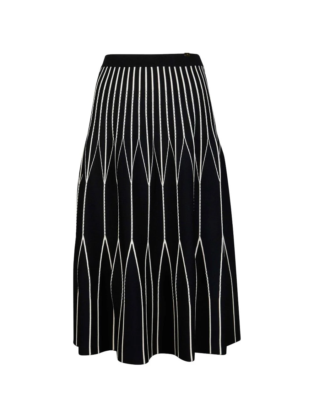 knitted geometric midi skirt - 1