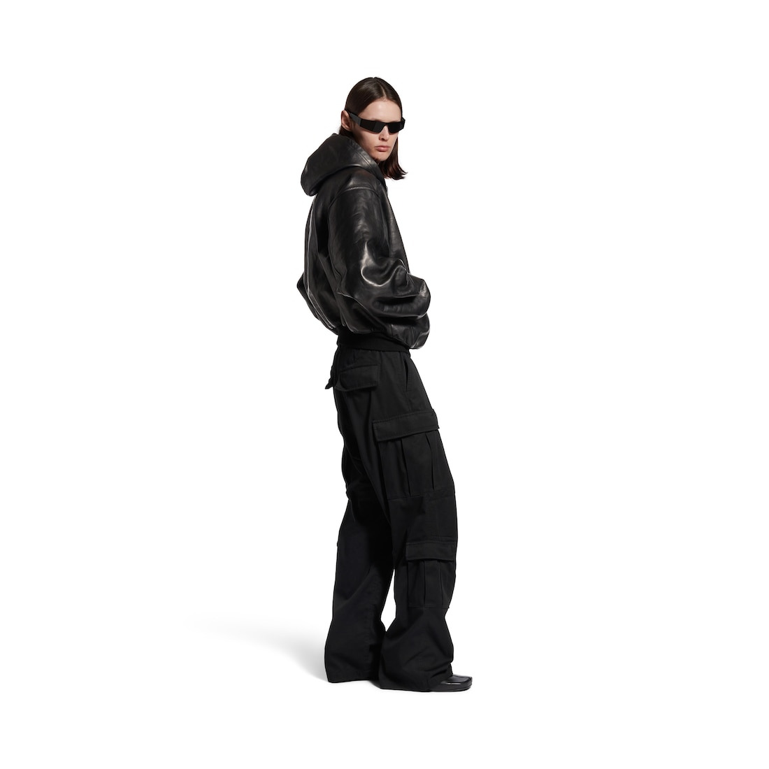 Women's Cargo Pants Regular Fit in Black - 4