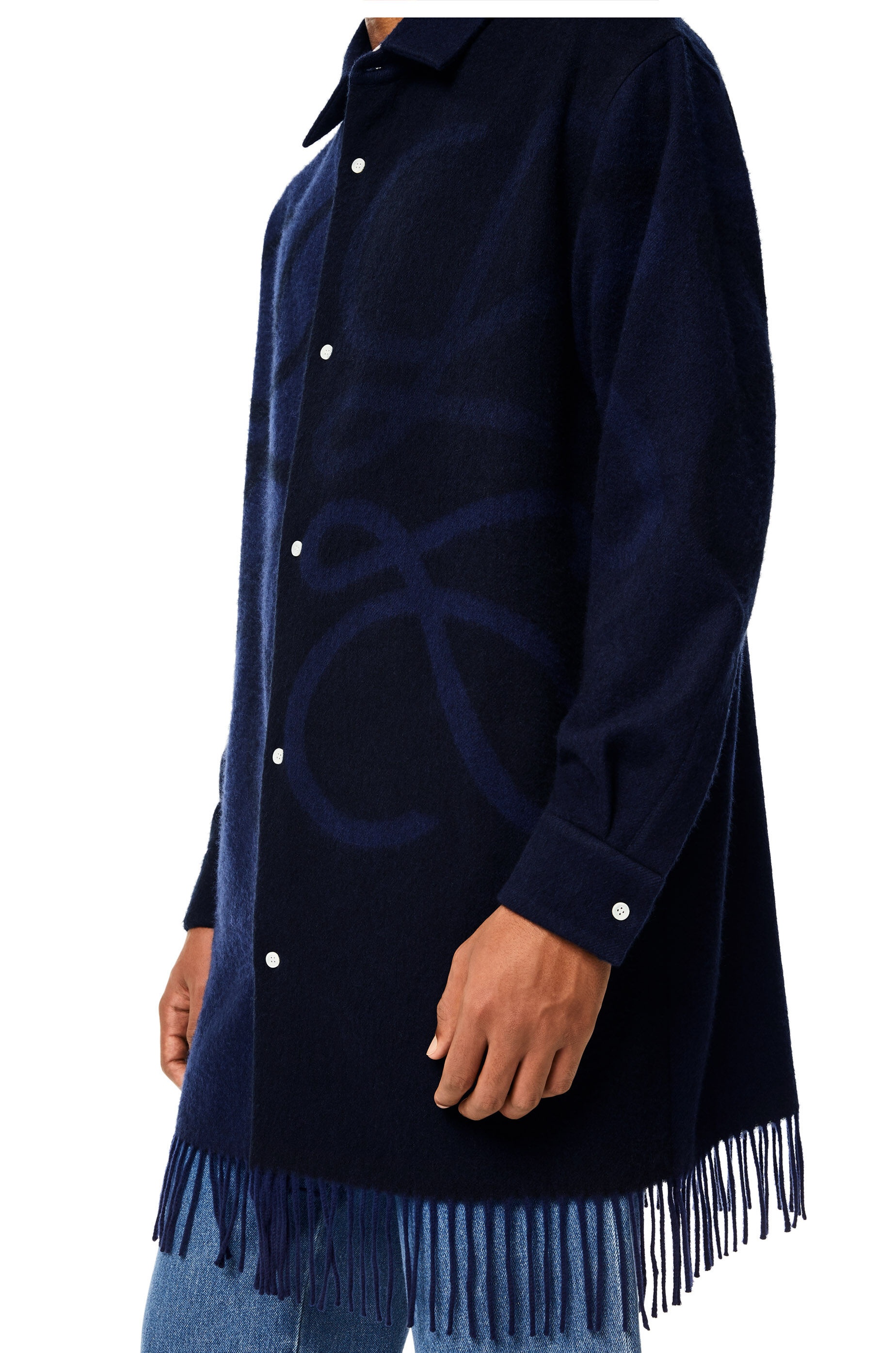 Anagram blanket shirt in wool and cashmere - 5