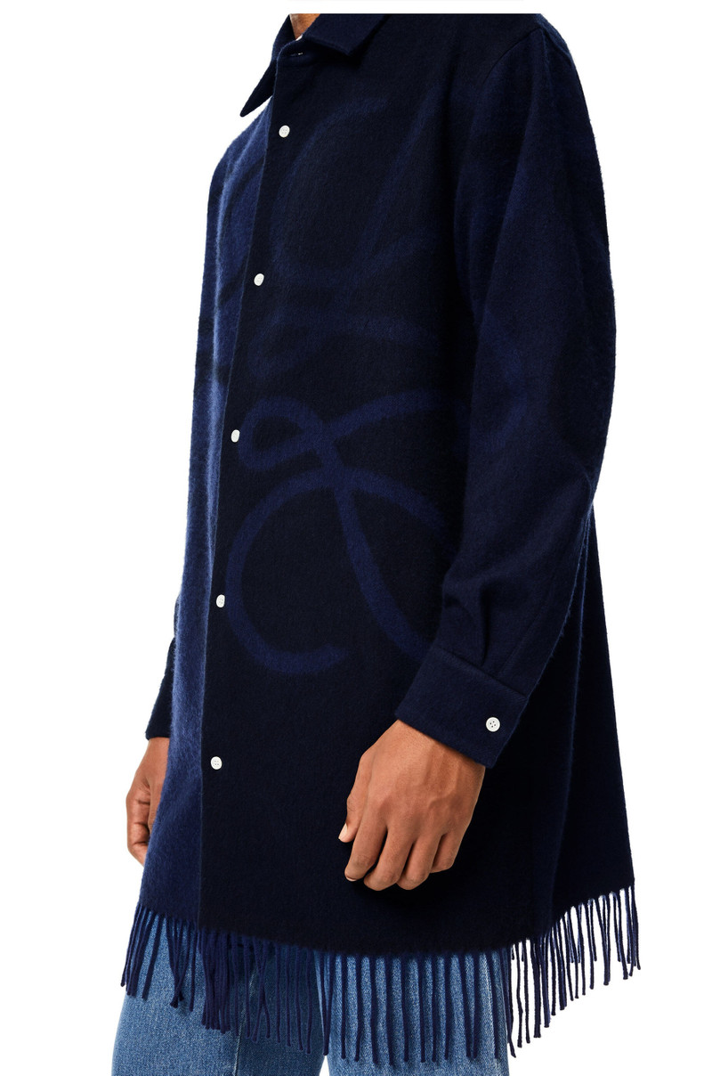 Anagram blanket shirt in wool and cashmere 5