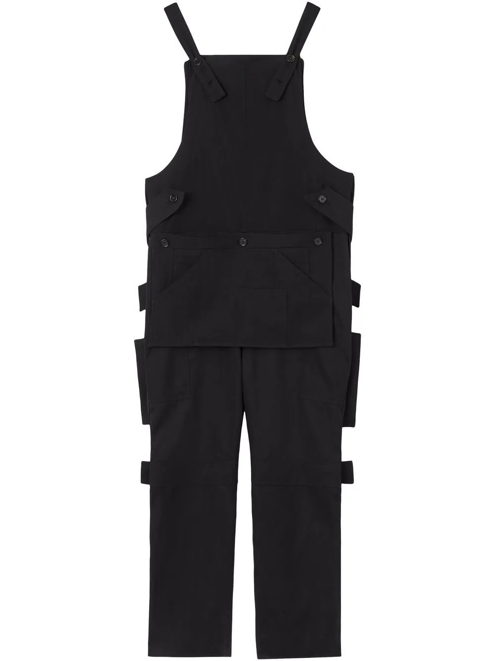 pouch-pockets wool dungarees - 1