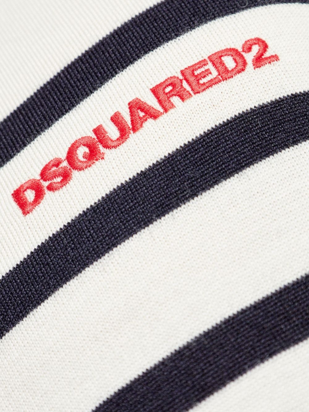 striped polo-neck sweater - 5