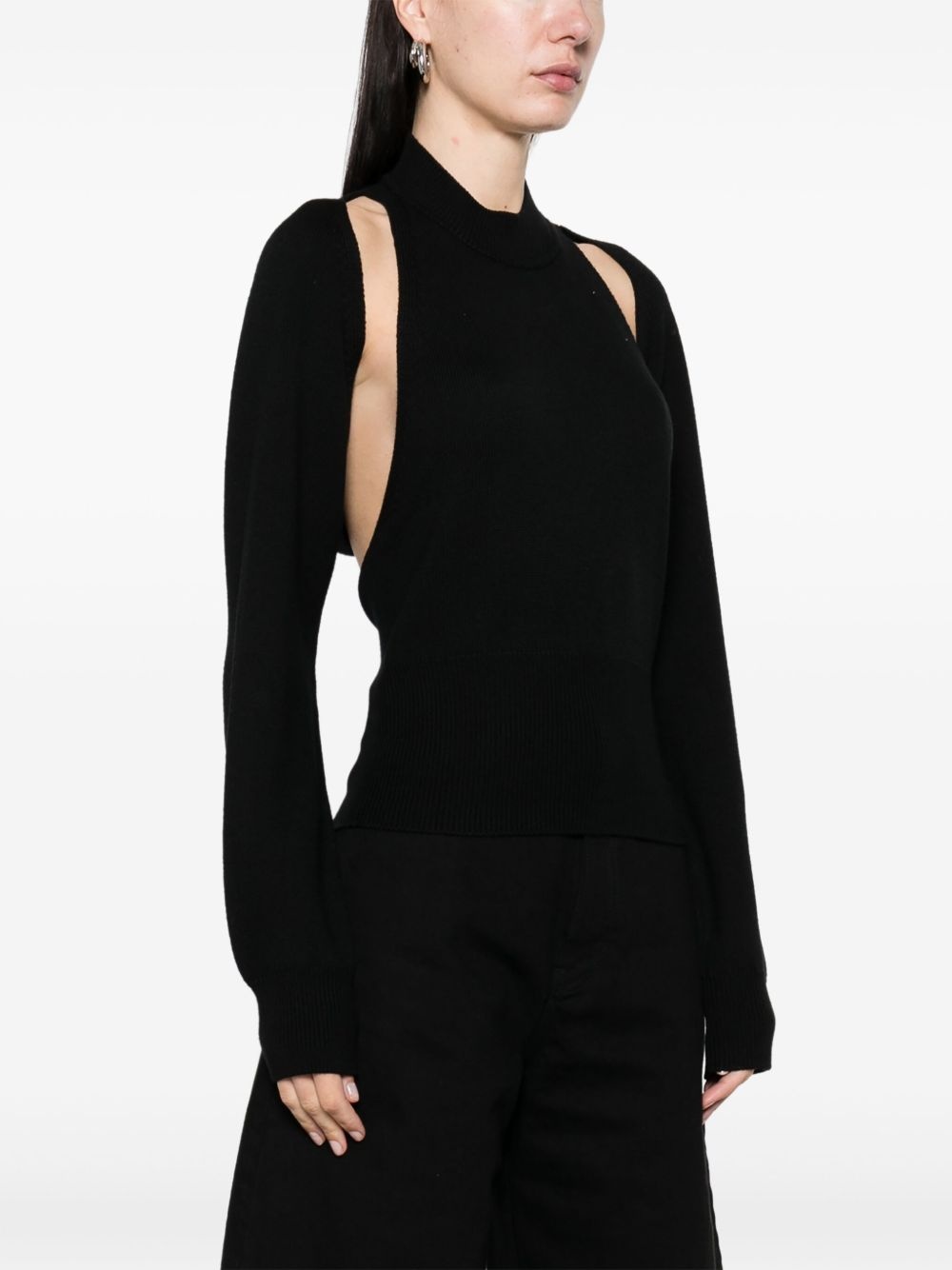 cut-out sweater - 3