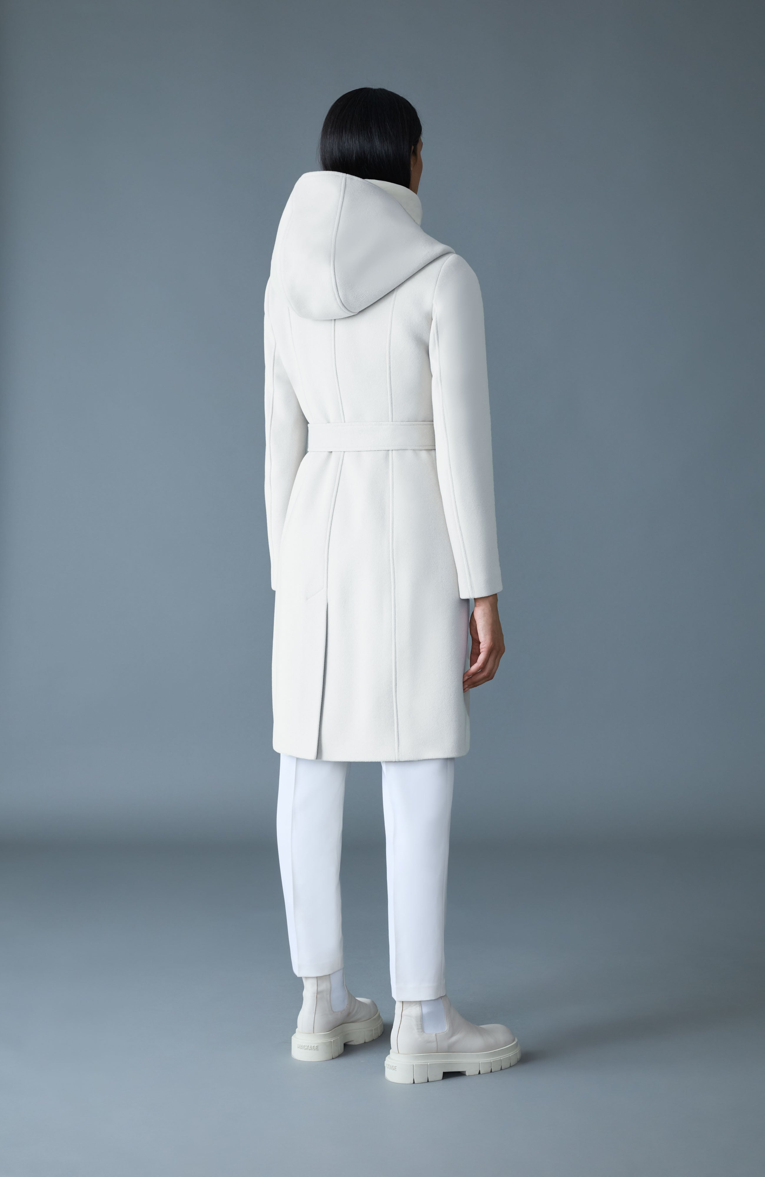 SHIA-SLB 2-in-1 double-face wool coat with removable bib - 5