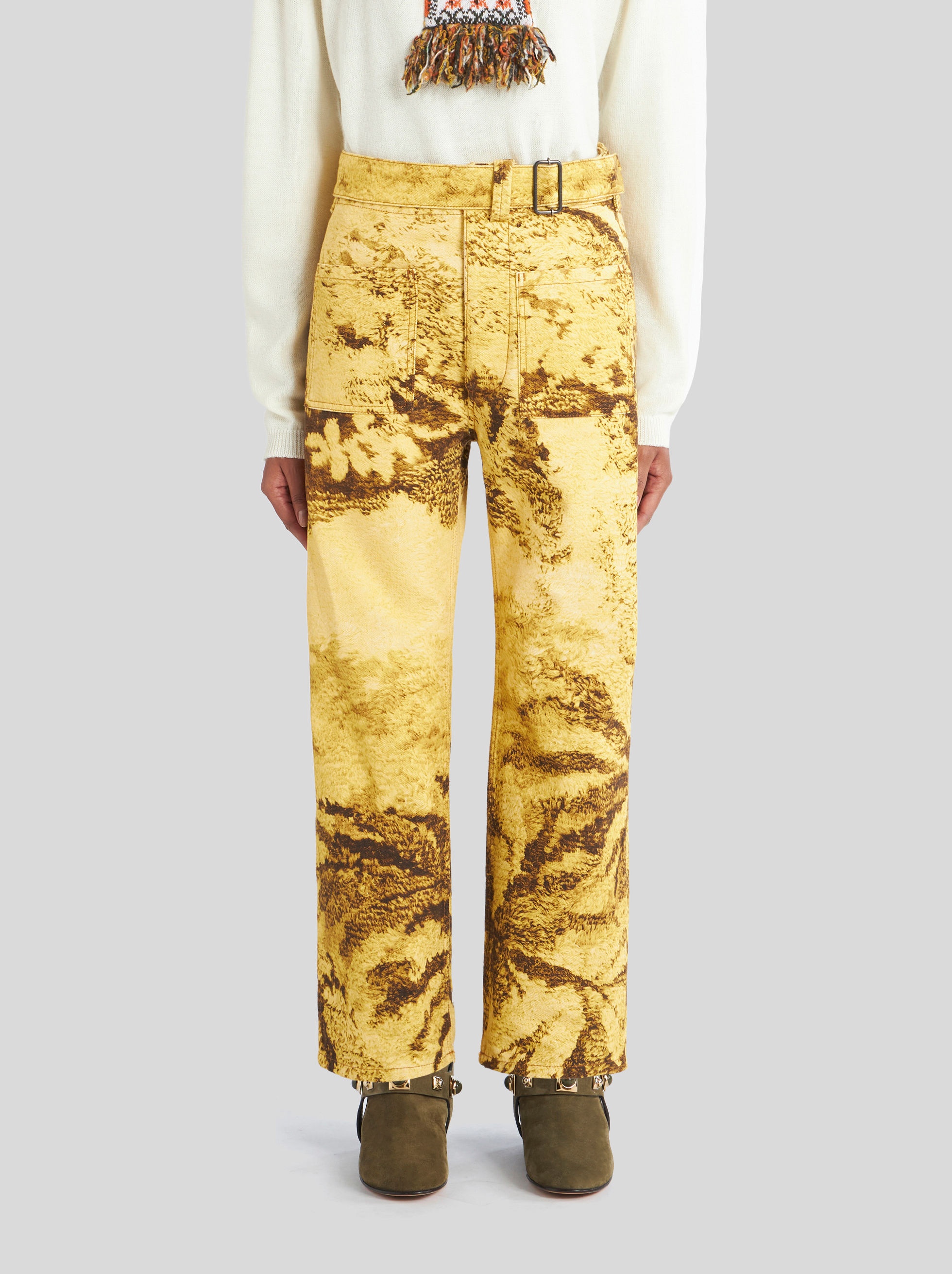 TROUSERS WITH FOLIAGE PRINT - 2