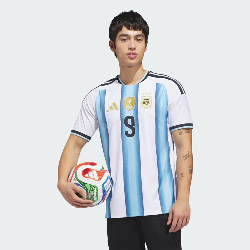Argentina 26 Home Alvarez Authentic Jersey 4
