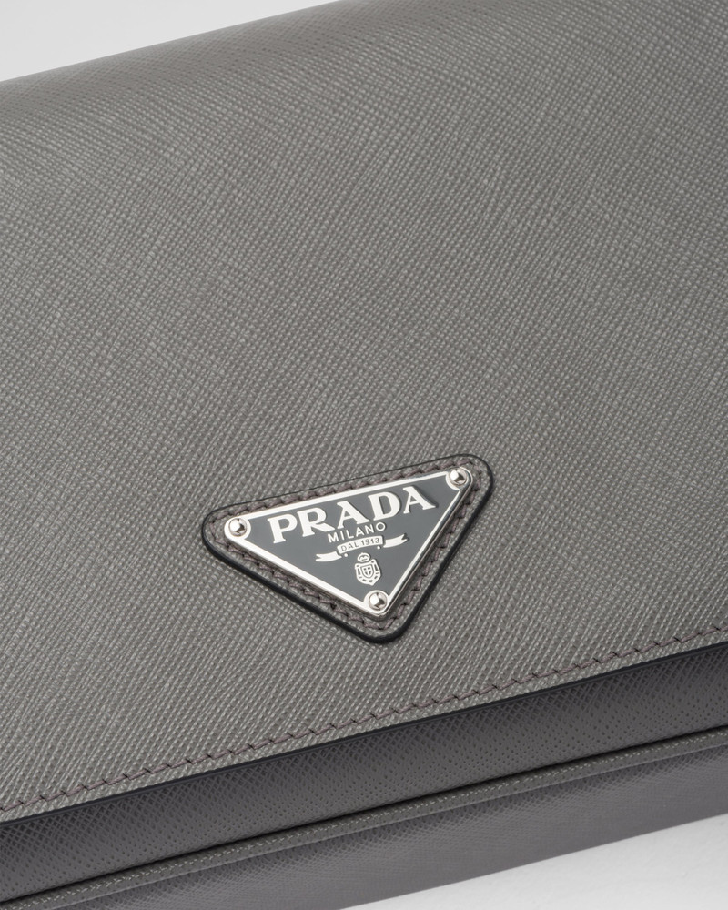 Saffiano leather shoulder bag 6