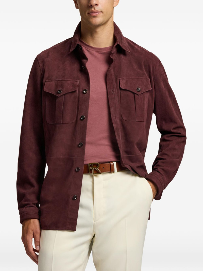 chest-pockets suede overshirt 3