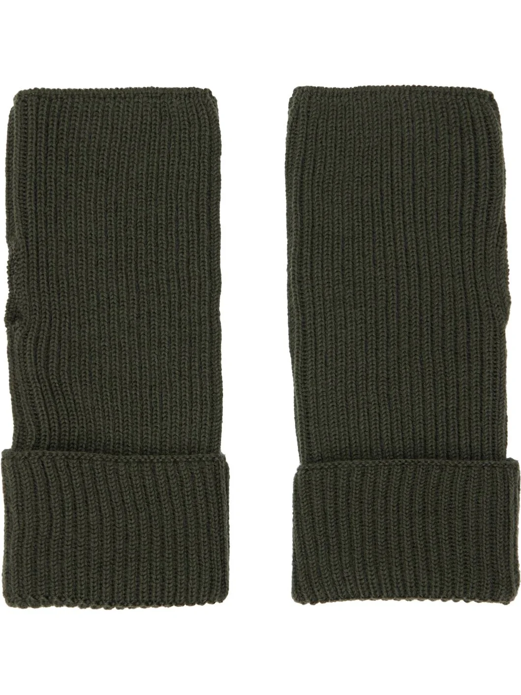 Khaki Fingerless Gloves - 1
