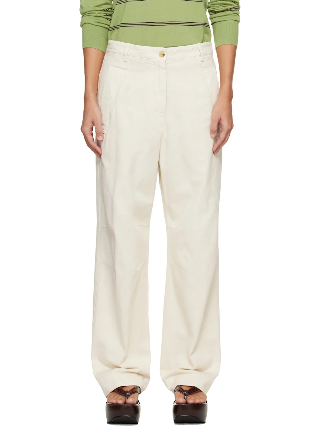 Off-White Loose Fit Workwear Trousers - 1