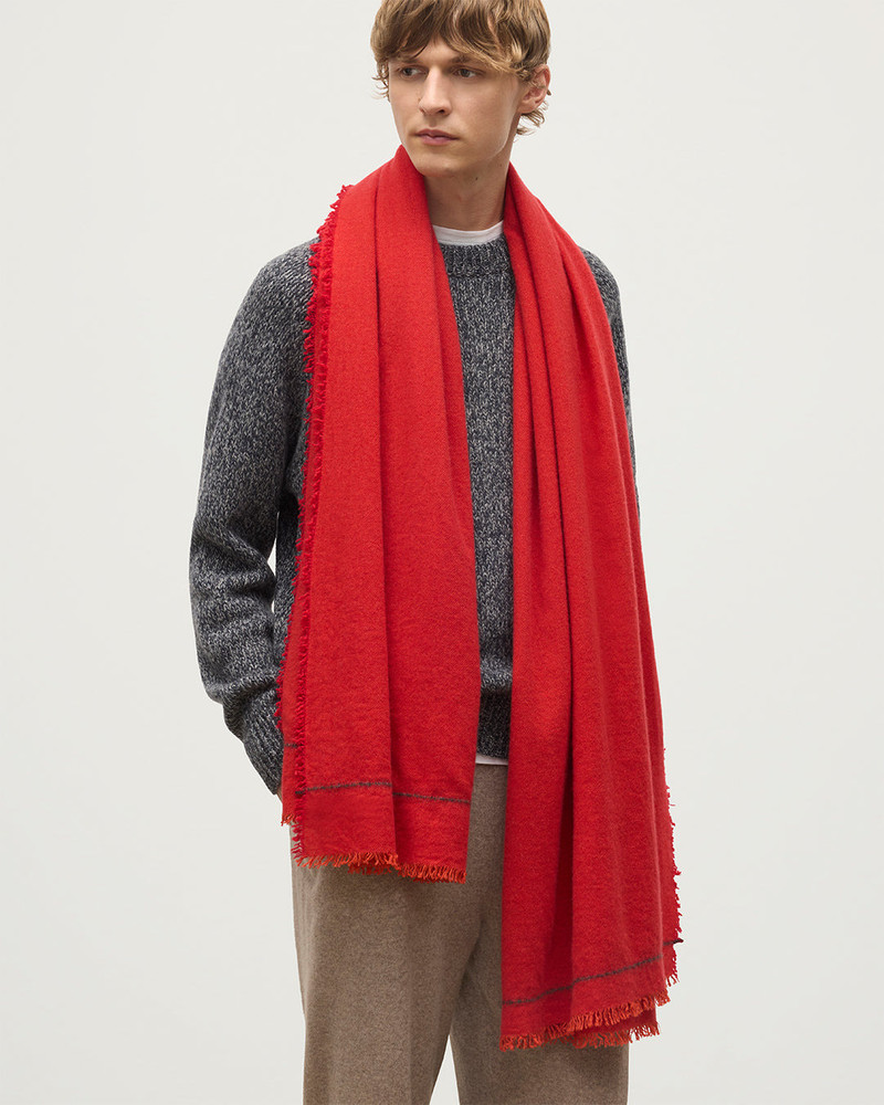 Usan Red Cashmere Scarf 3