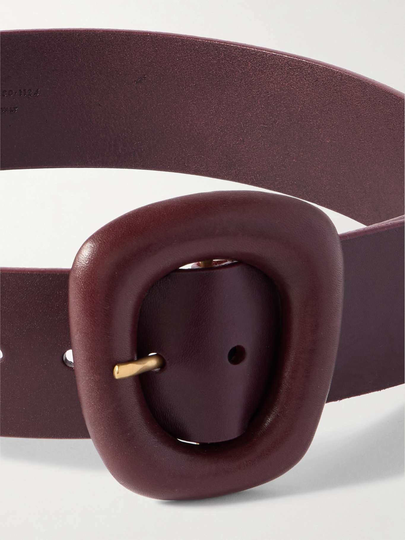 Leather waist belt Dark purple - 6