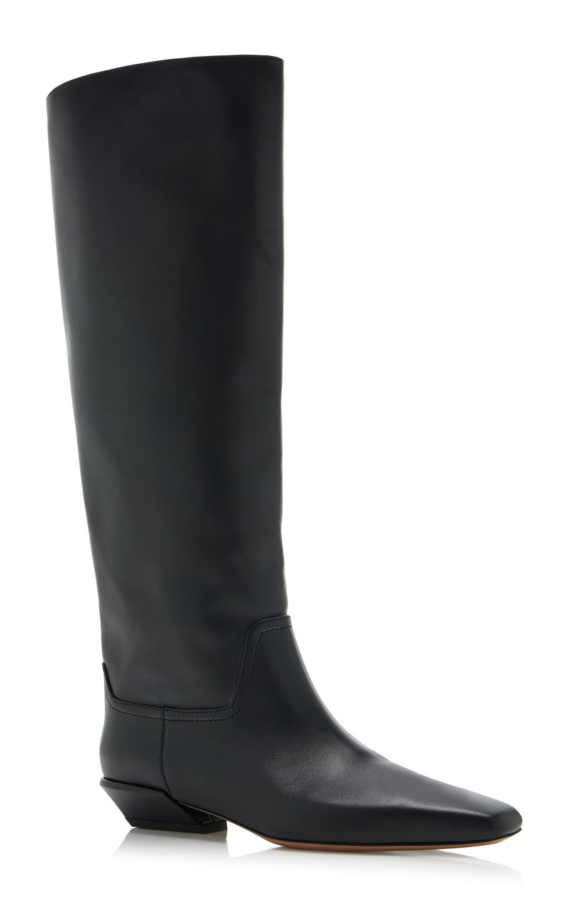 PARIS TEXAS Bettina Leather Knee Boots black outlook